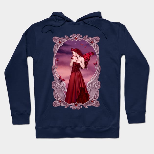 Garnet Birthstone Fairy Hoodie by silverstars